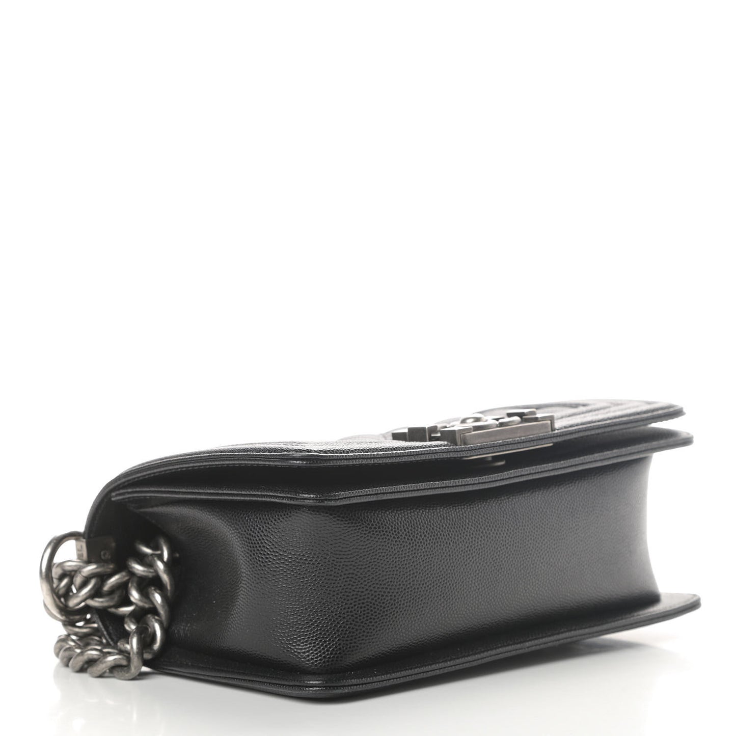 Caviar Quilted Small Boy Flap Black