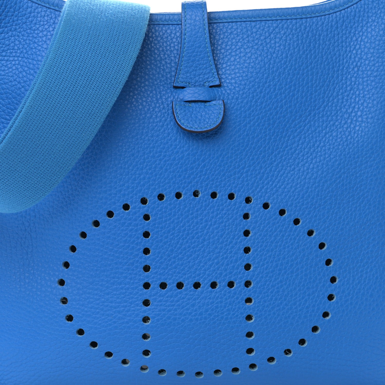 Hermes Taurillon Clemence Evelyne III PM Bleu Hydra 8 of 14
