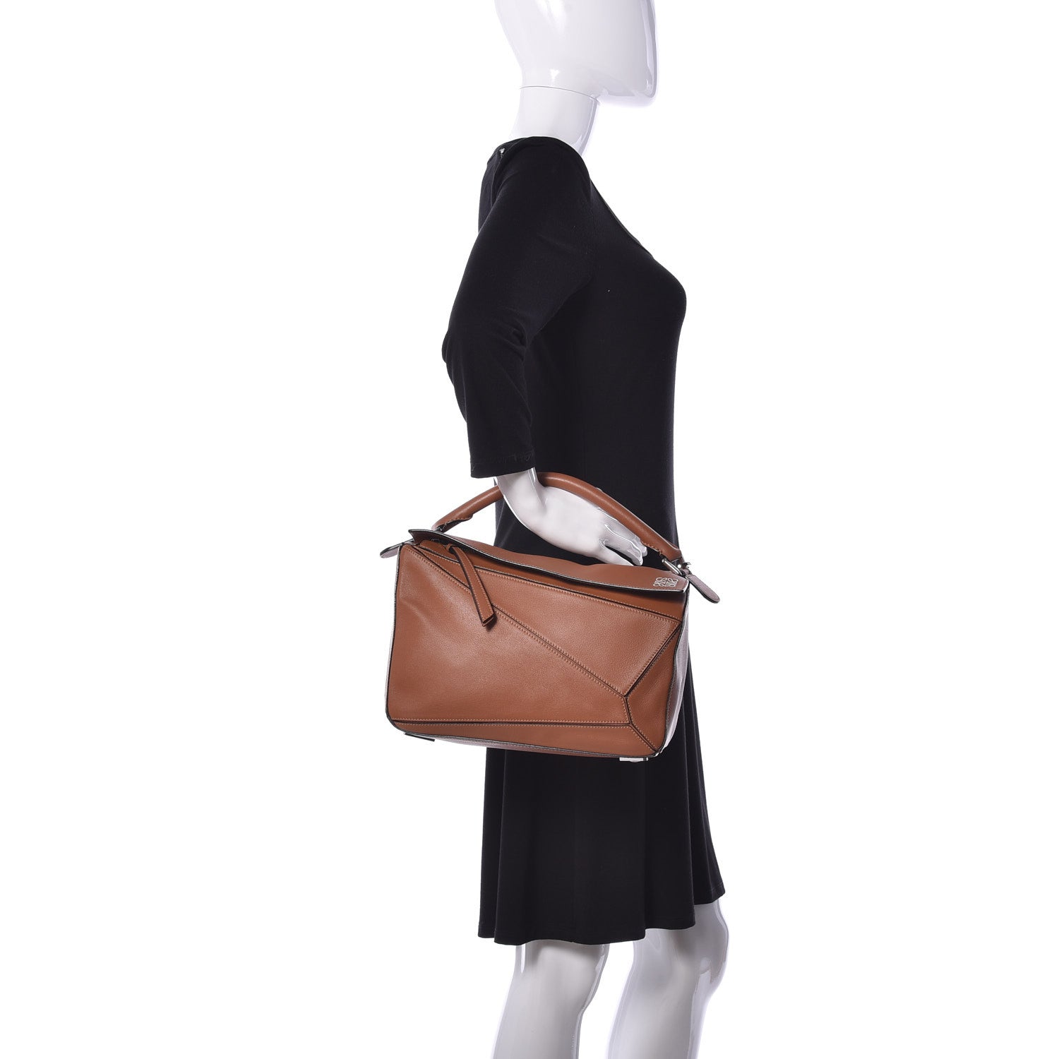 Loewe Calfskin Medium Puzzle Bag Tan 3 of 10