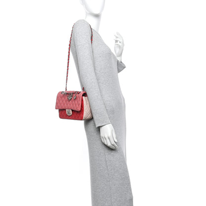 Chanel Lambskin Quilted Tri-Color Medium Valentine Charms Single Flap Pink 2 of 13