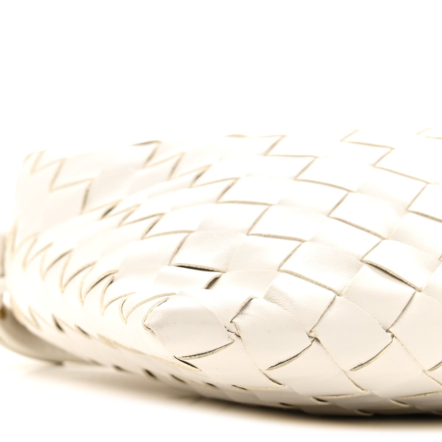 Calfskin Intrecciato Mini Hop White