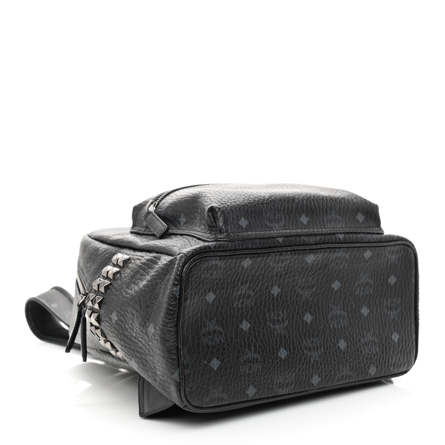 MCM Visetos Medium Side Studs Stark Backpack Black 5 of 15