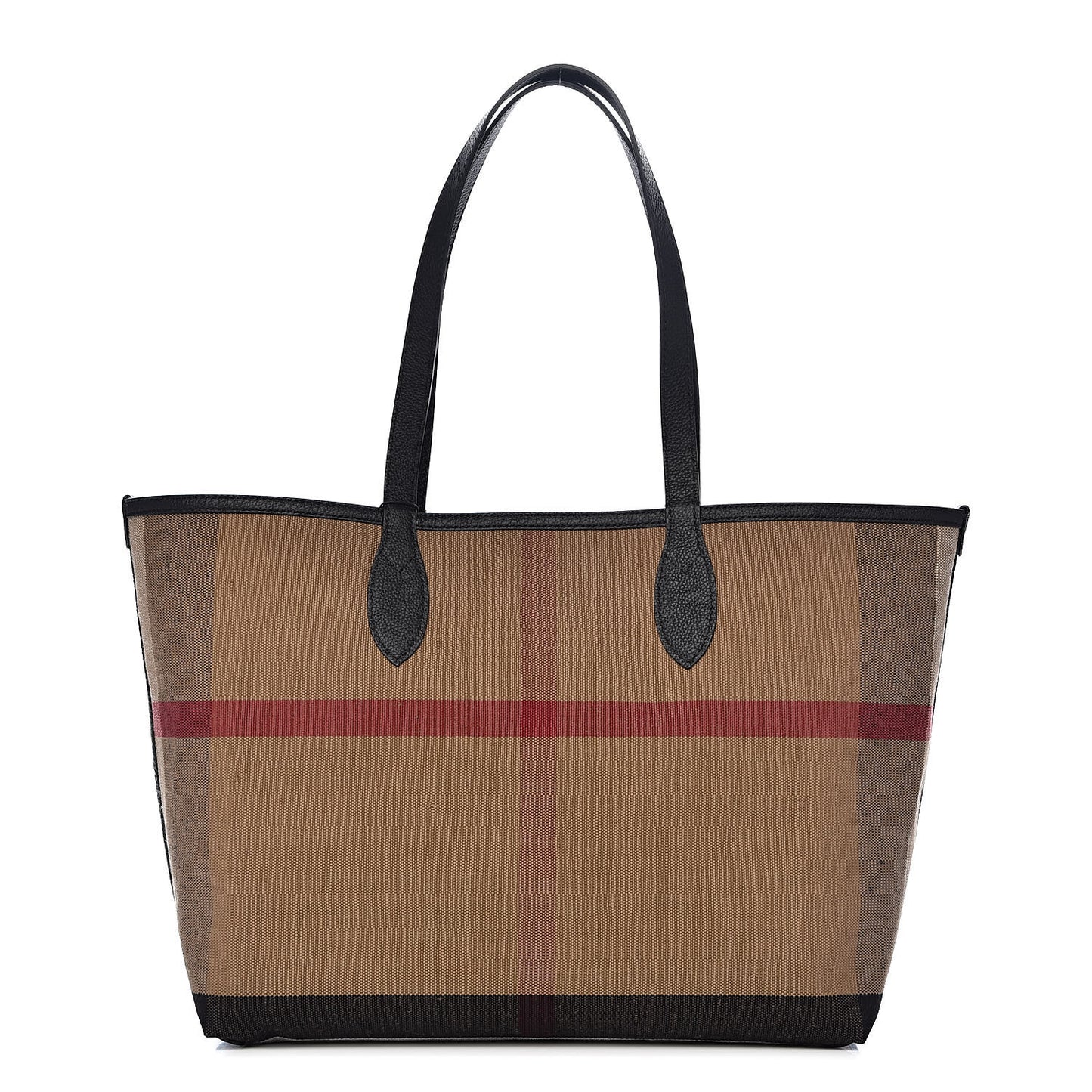 Coated Canvas Mega Check Medium Doodle Tote Black