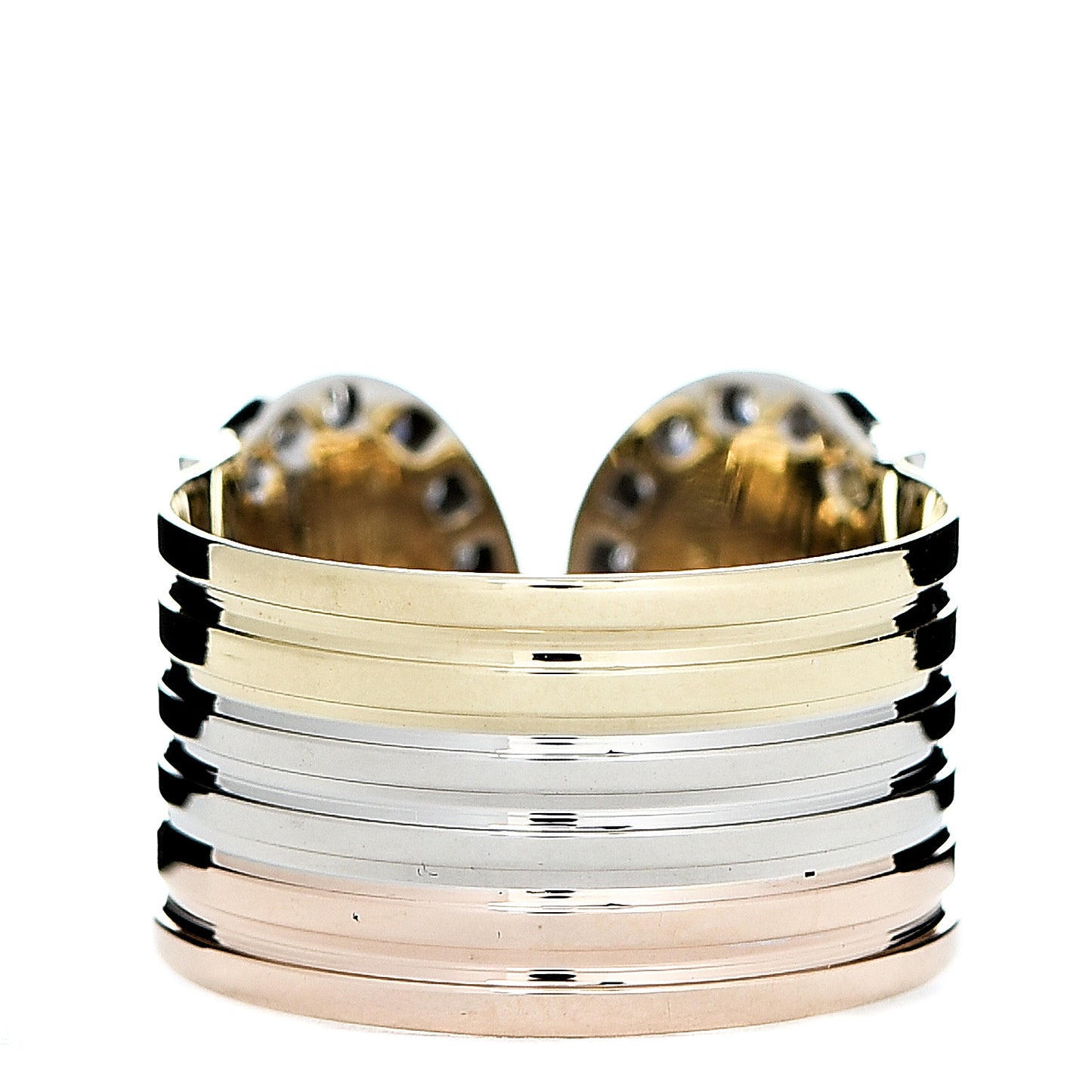 18K Pink Yellow White Gold Diamond C De Ring 49 4.75