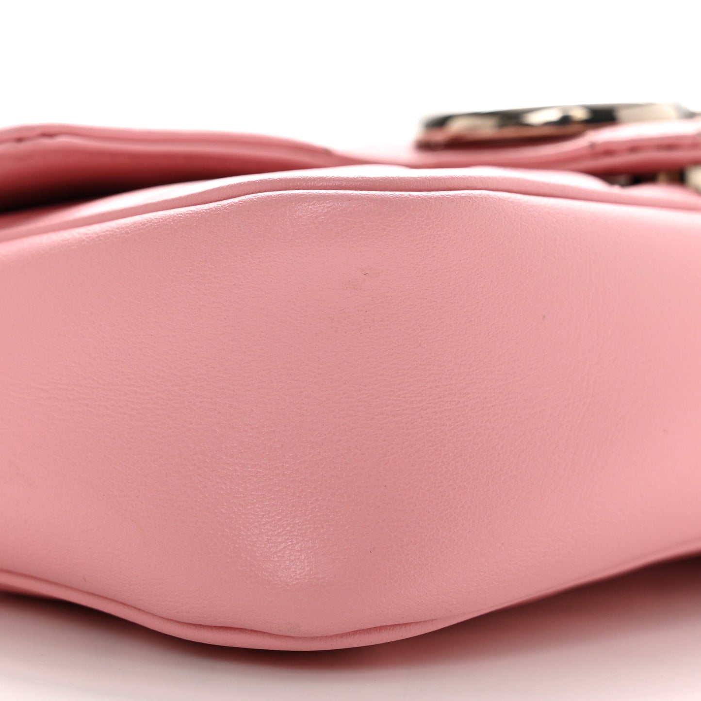 Calfskin Matelasse Super Mini GG Marmont Shoulder Bag Wild Rose