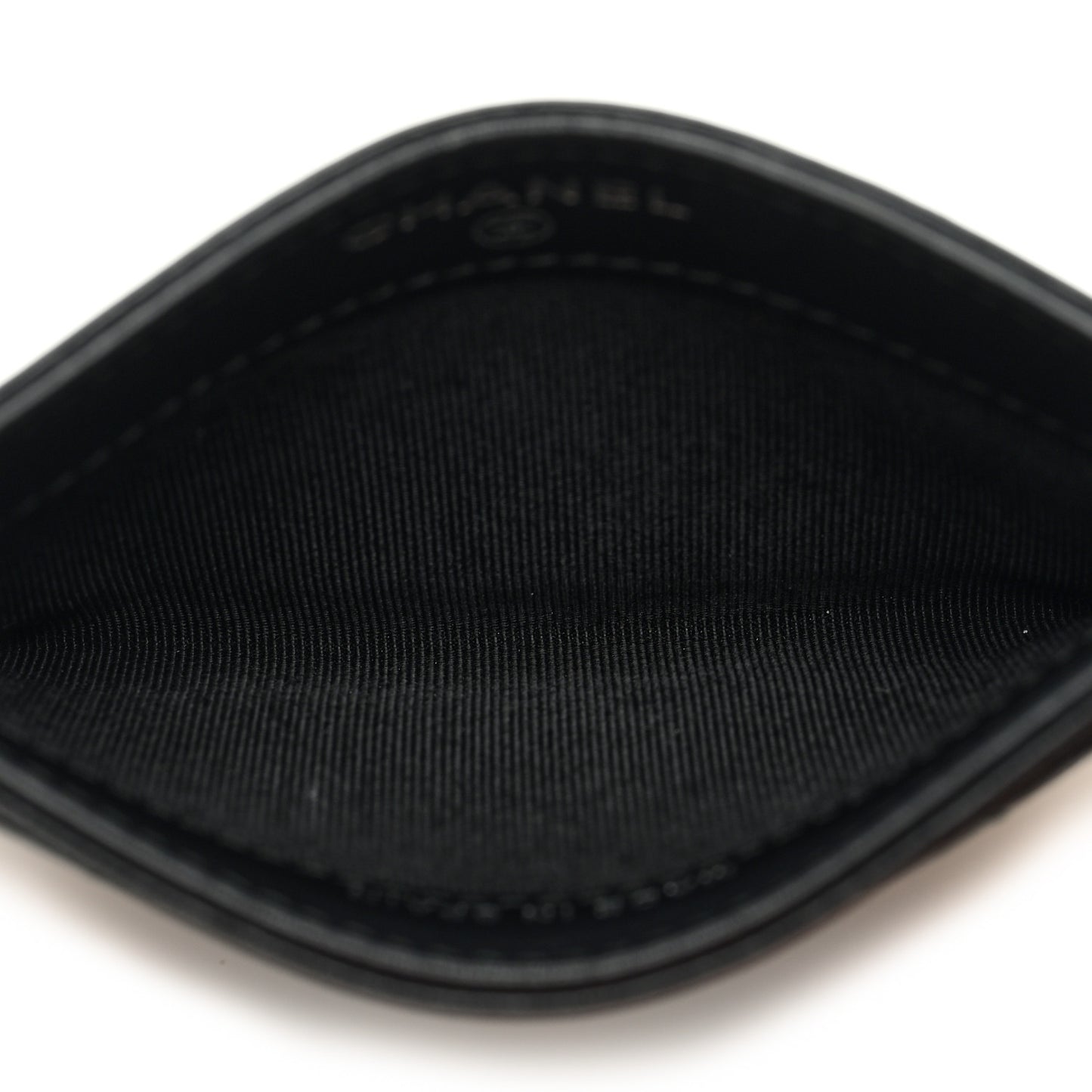 Calfskin Quilted Card Holder So Black