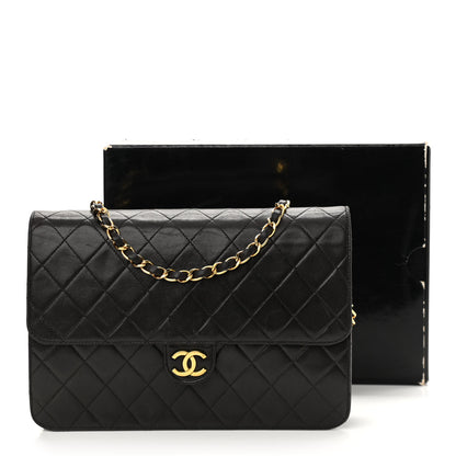 Chanel Lambskin Quilted Clutch With Chain Flap Black 10 of 10