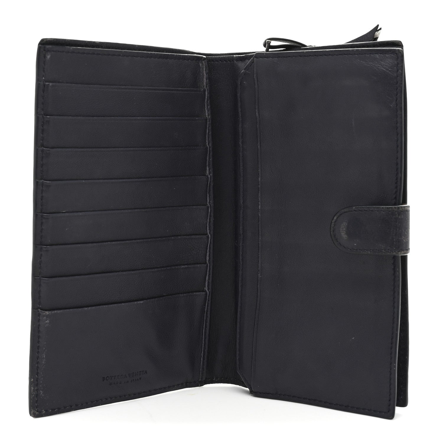 Bottega Veneta Nappa Intrecciato Continental Snap Wallet Grey 5 of 8