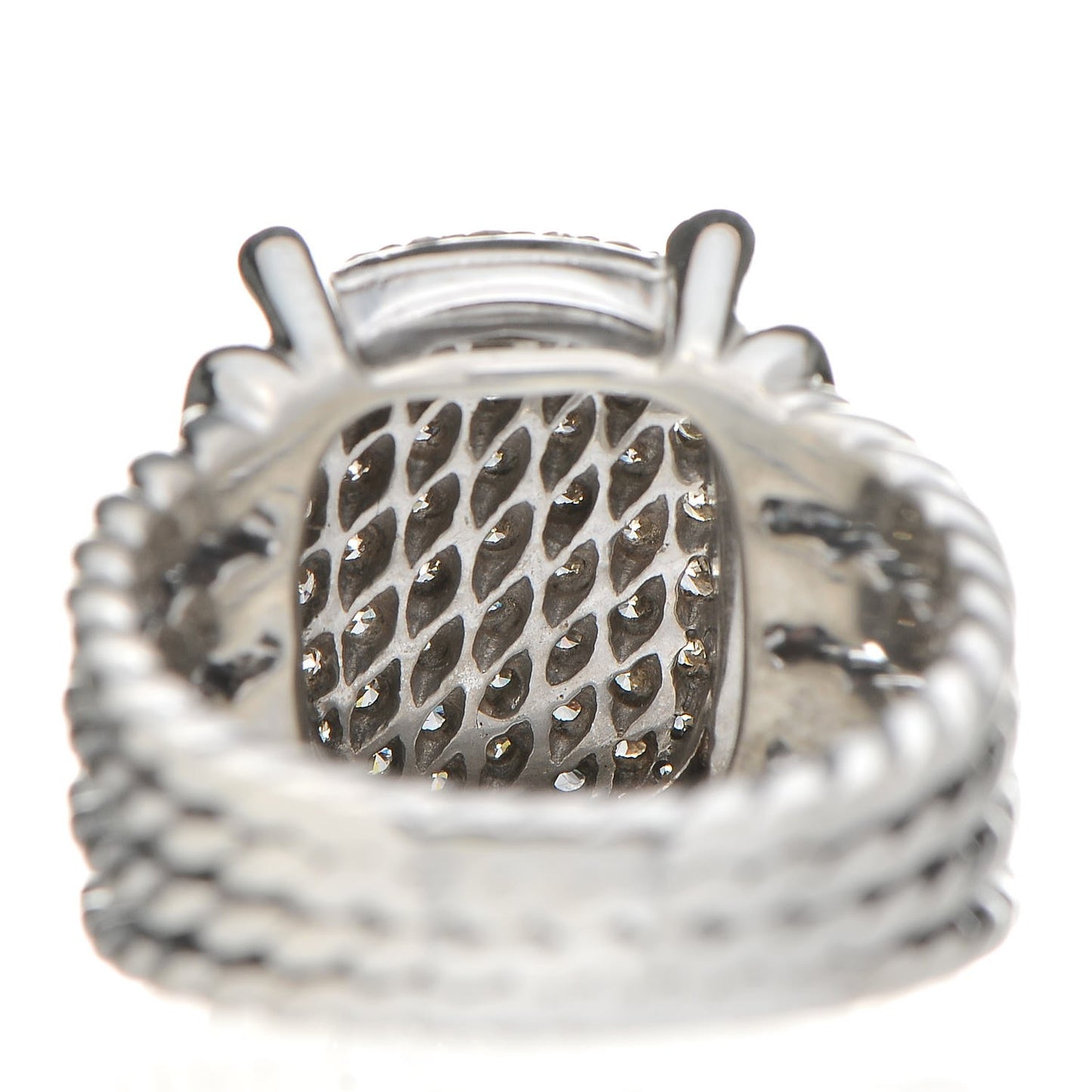Sterling Silver Diamond 16mm Wheaton Ring 54 7