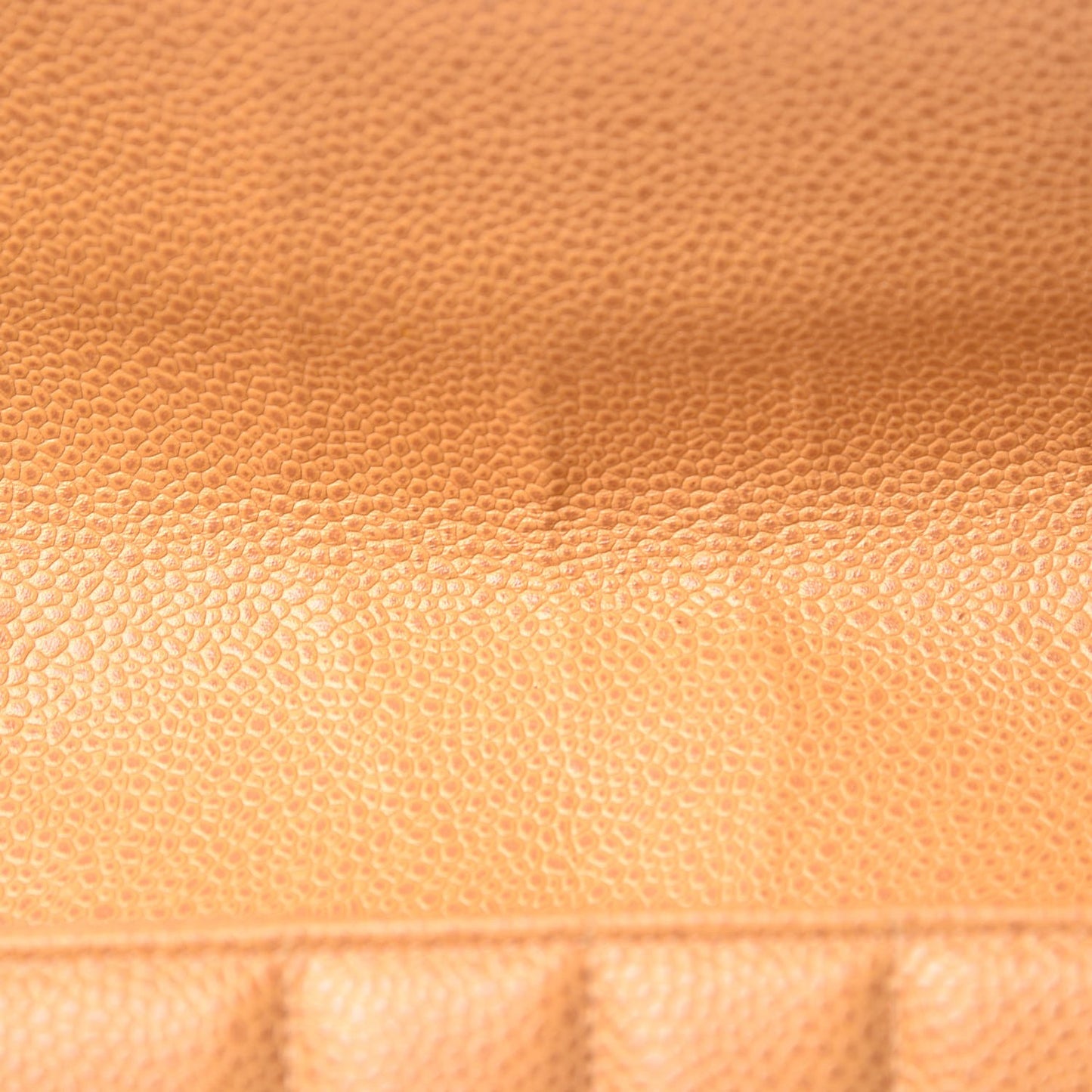 Caviar Vertical Quilted Jumbo Single Flap Beige