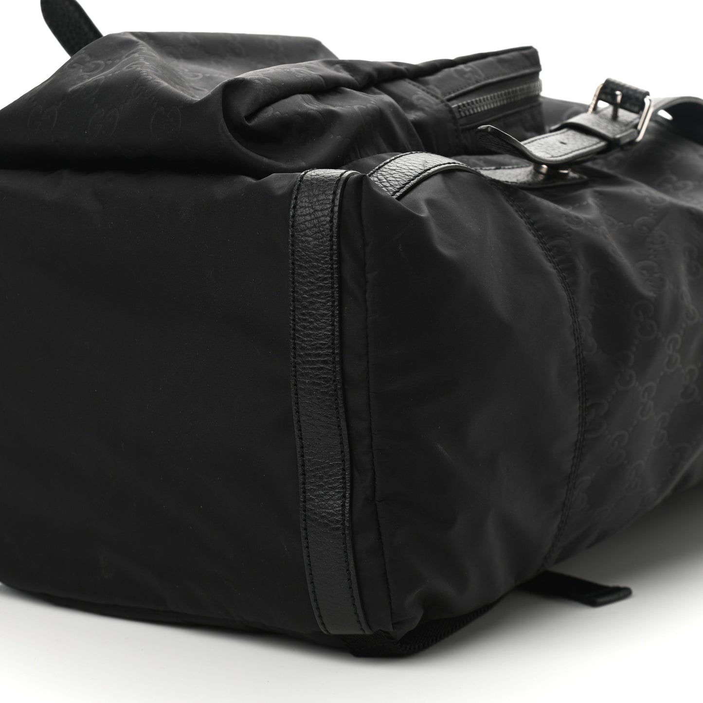 Nylon Monogram Medium Light Double Buckle Backpack Black