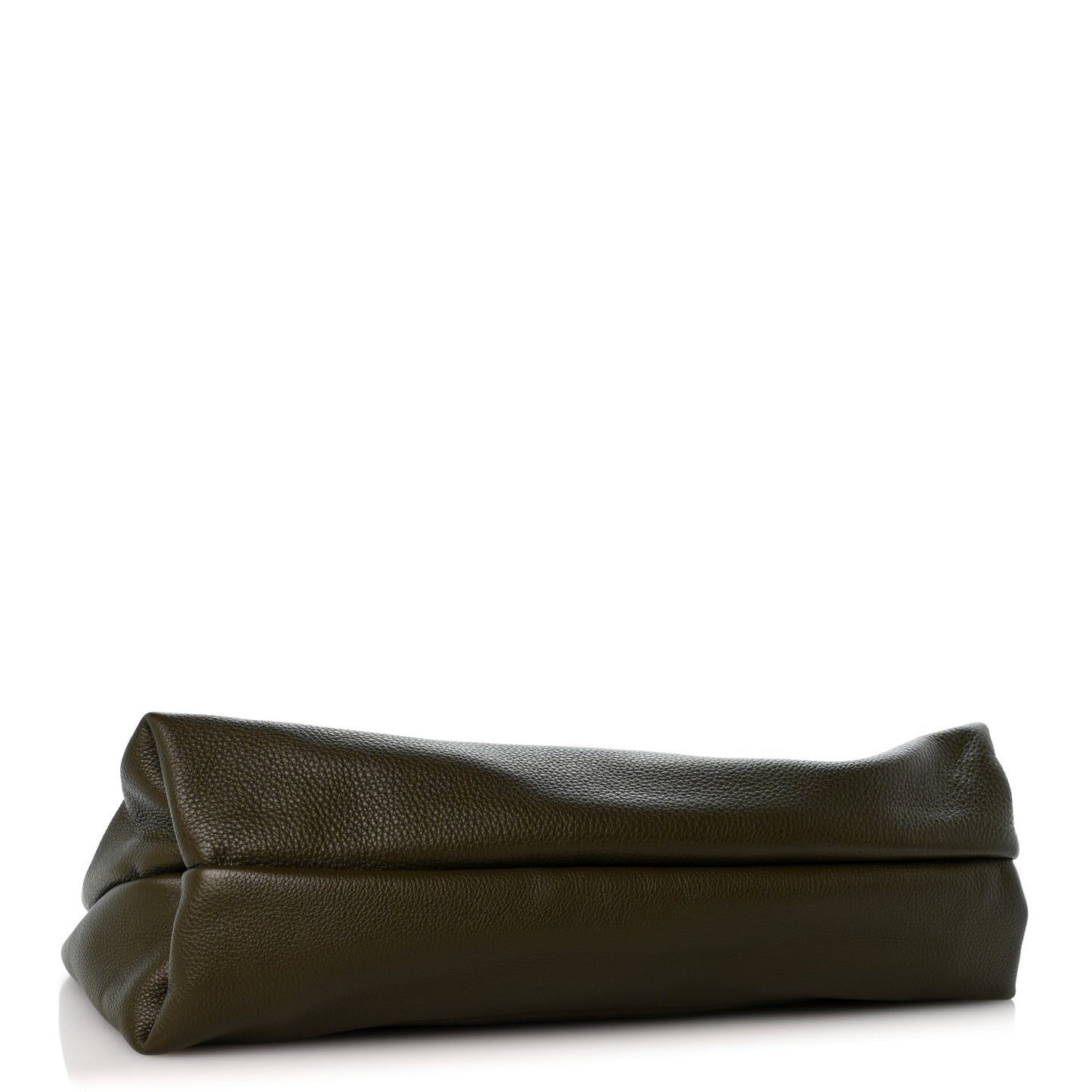 Grained Calfskin Softbit Maxi Shoulder Bag Forest Green