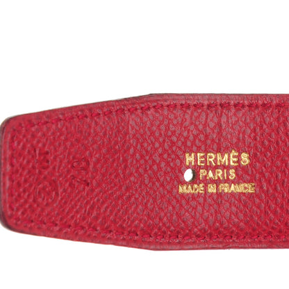 Hermes Box Courchevel 32mm Belt Strap 70 Black Rouge Grarance 2 of 4