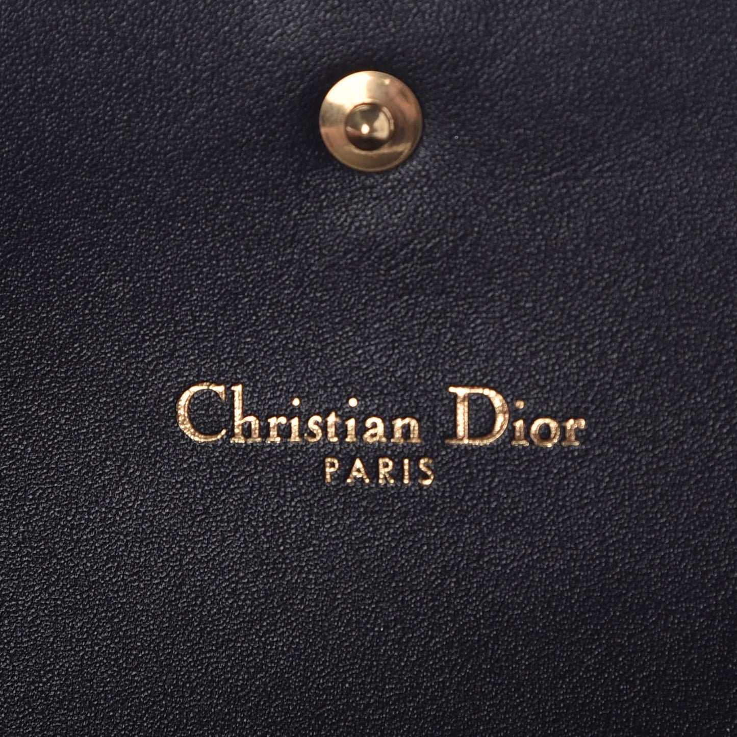 Calfskin D Fence Croisiere Chain Wallet Black