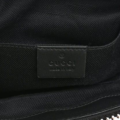 Gucci GG Supreme Monogram Web Small Flat Messenger Bag Black Grey 6 of 10