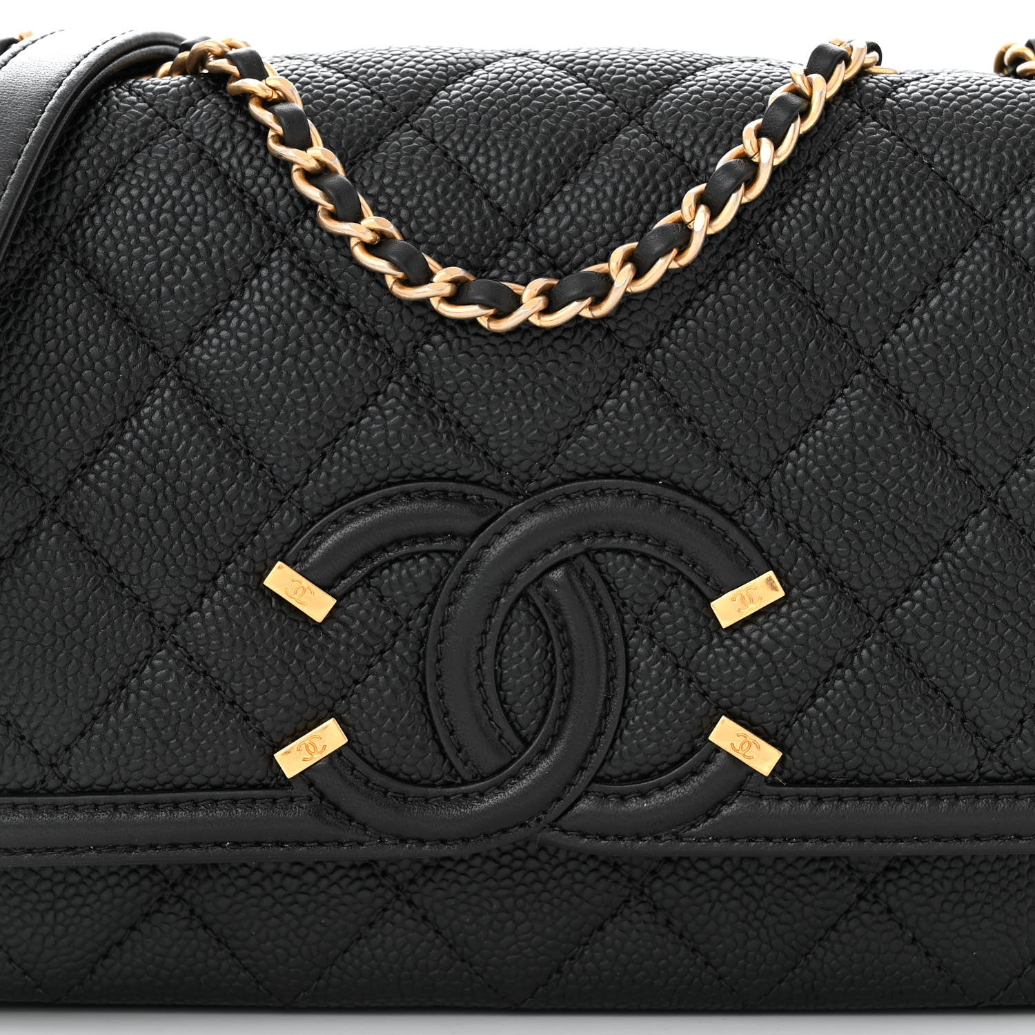 Chanel Caviar Quilted Small CC Filigree Flap Black 8 of 11