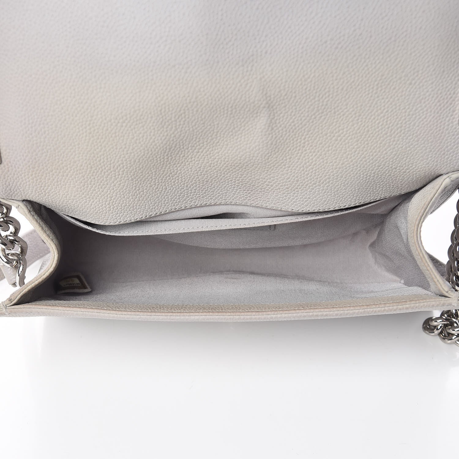 Chanel Iridescent Caviar Quilted Medium Boy Flap Light Grey 7 of 13