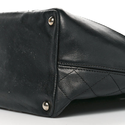 Chanel Calfskin Quilted Medium Cambon Tote Black White 9 of 18