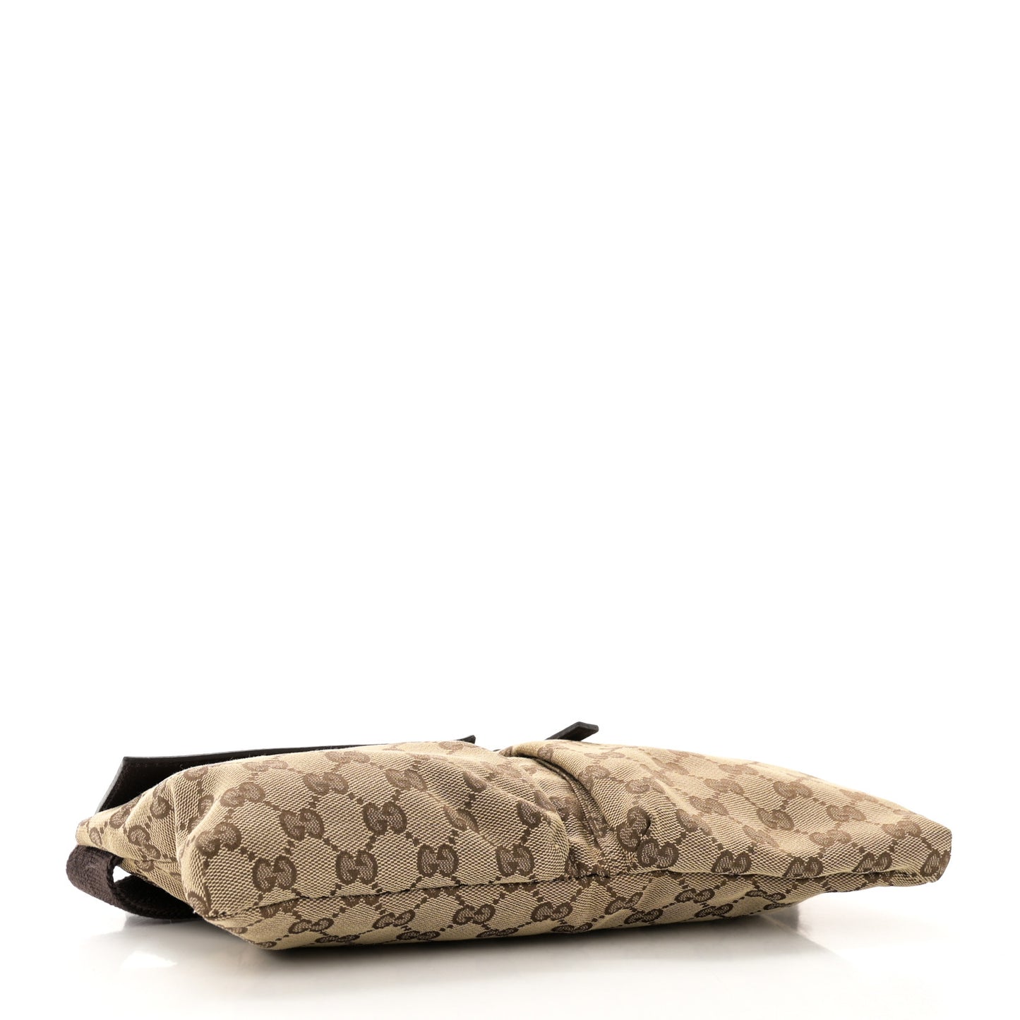 GG Monogram Double Pocket Belt Bag Dark Brown