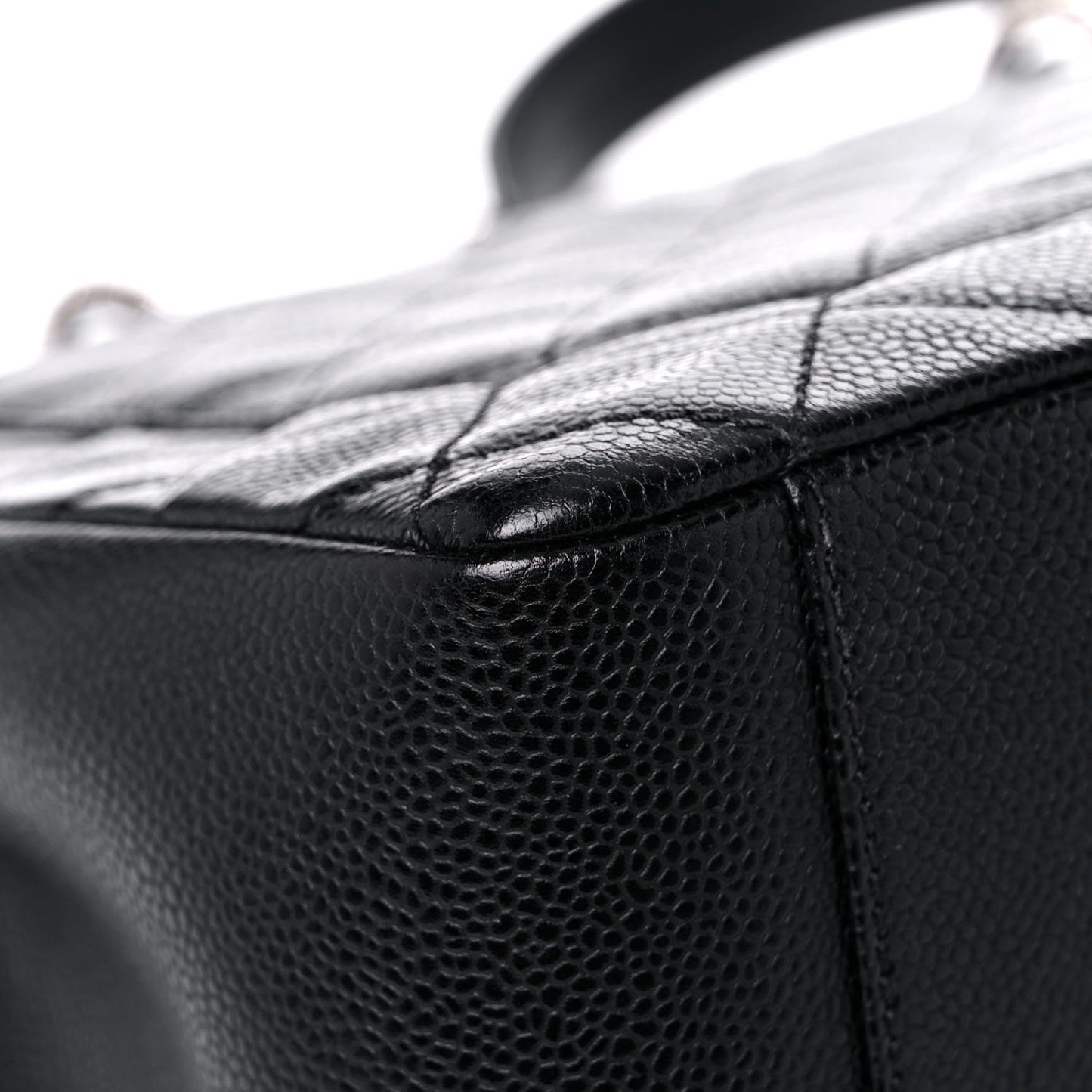 Caviar Quilted Grand Shopping Tote GST Black
