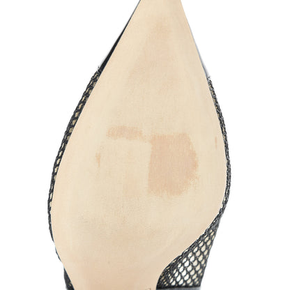 Jimmy Choo Patent Sporty Mesh Anika 65 Pumps 35 Black 8 of 9