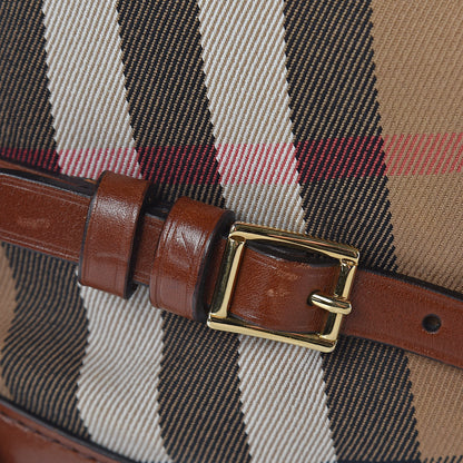 Burberry House Check Bridle Calfskin Medium Gosford Hobo Dark Tan 18 of 18