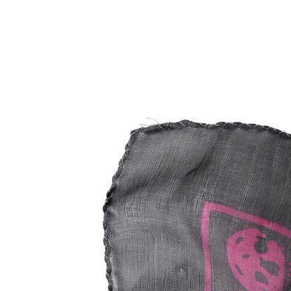 Alexander McQueen Silk Chiffon Skull Scarf Grey Pink 5 of 5