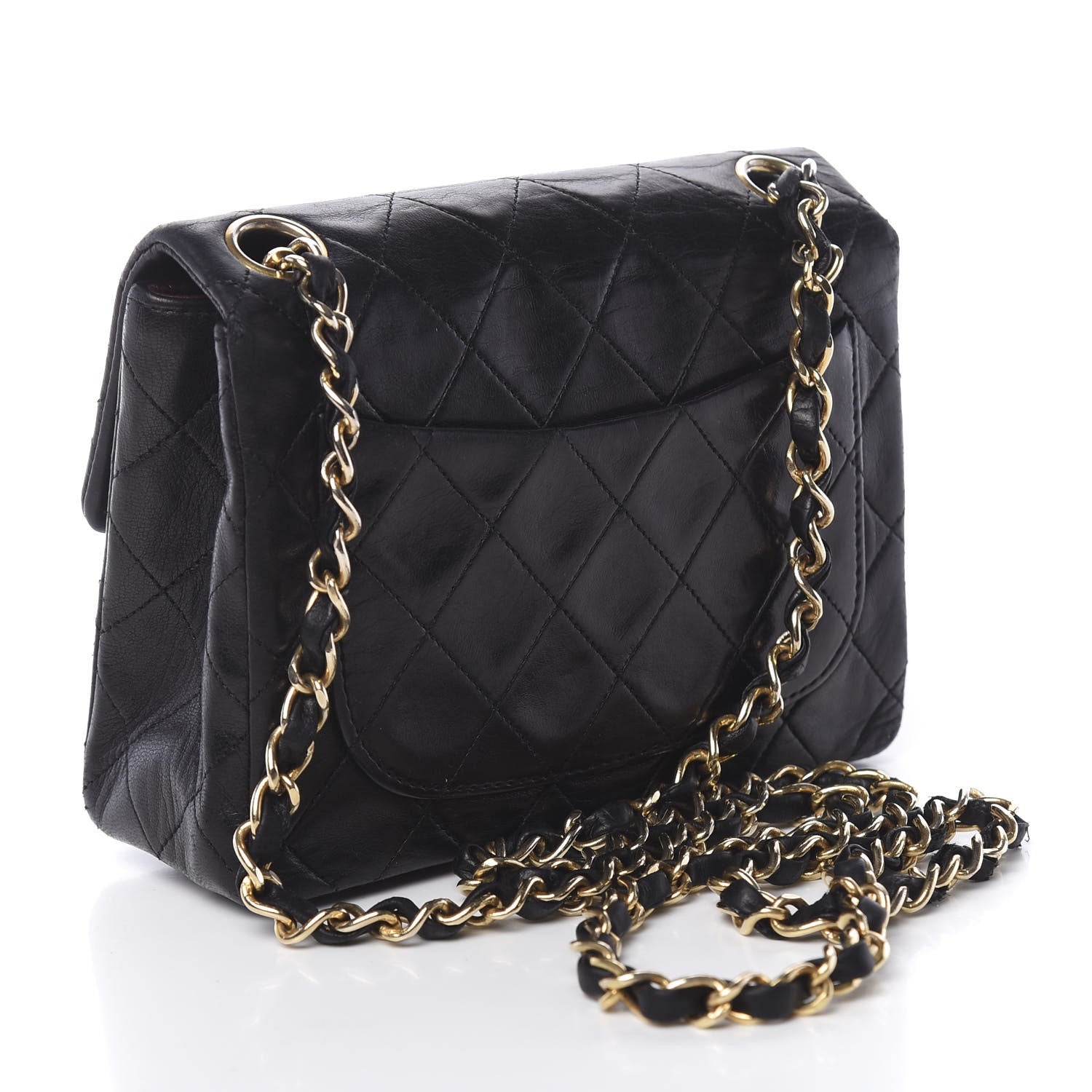 Chanel Lambskin Quilted Mini Square Flap Black 3 of 12
