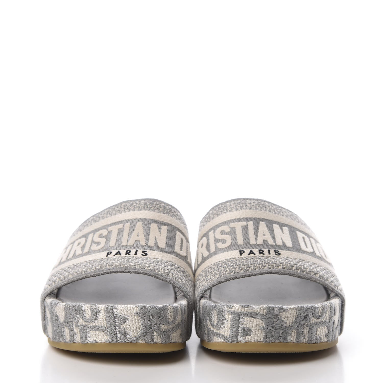 Christian Dior Oblique D-Way Platform Sandal 35 Grey Stone 2 of 7