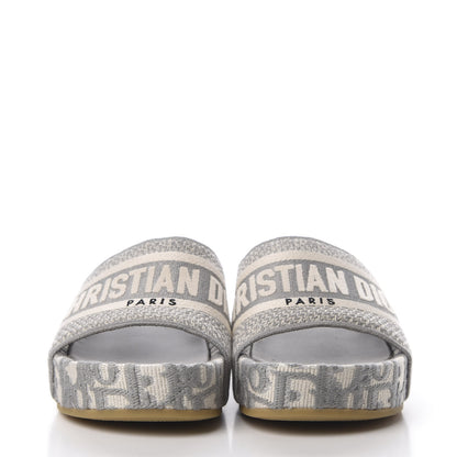 Christian Dior Oblique D-Way Platform Sandal 35 Grey Stone 2 of 7