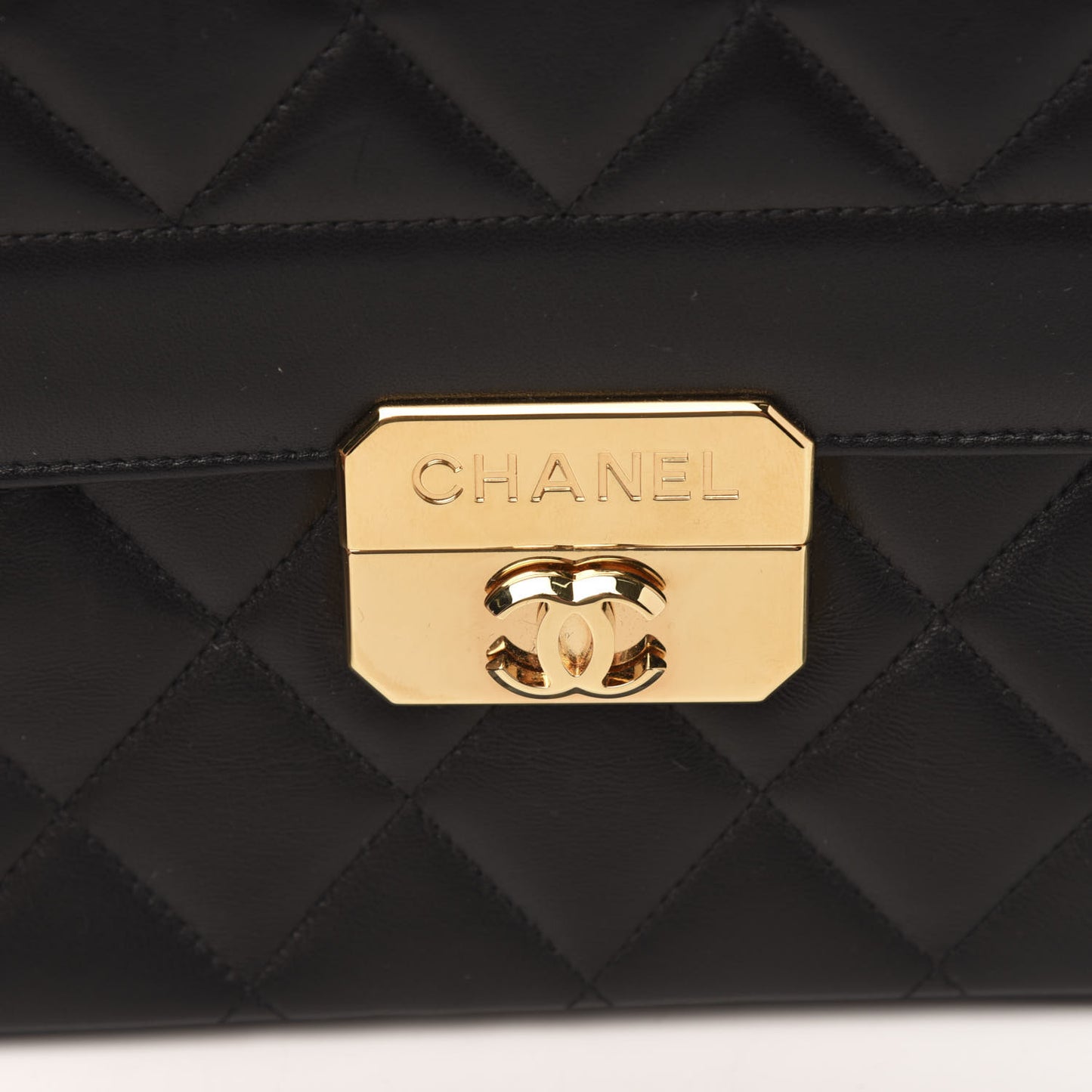 Lambskin Quilted Large Chic With Me Flap Black