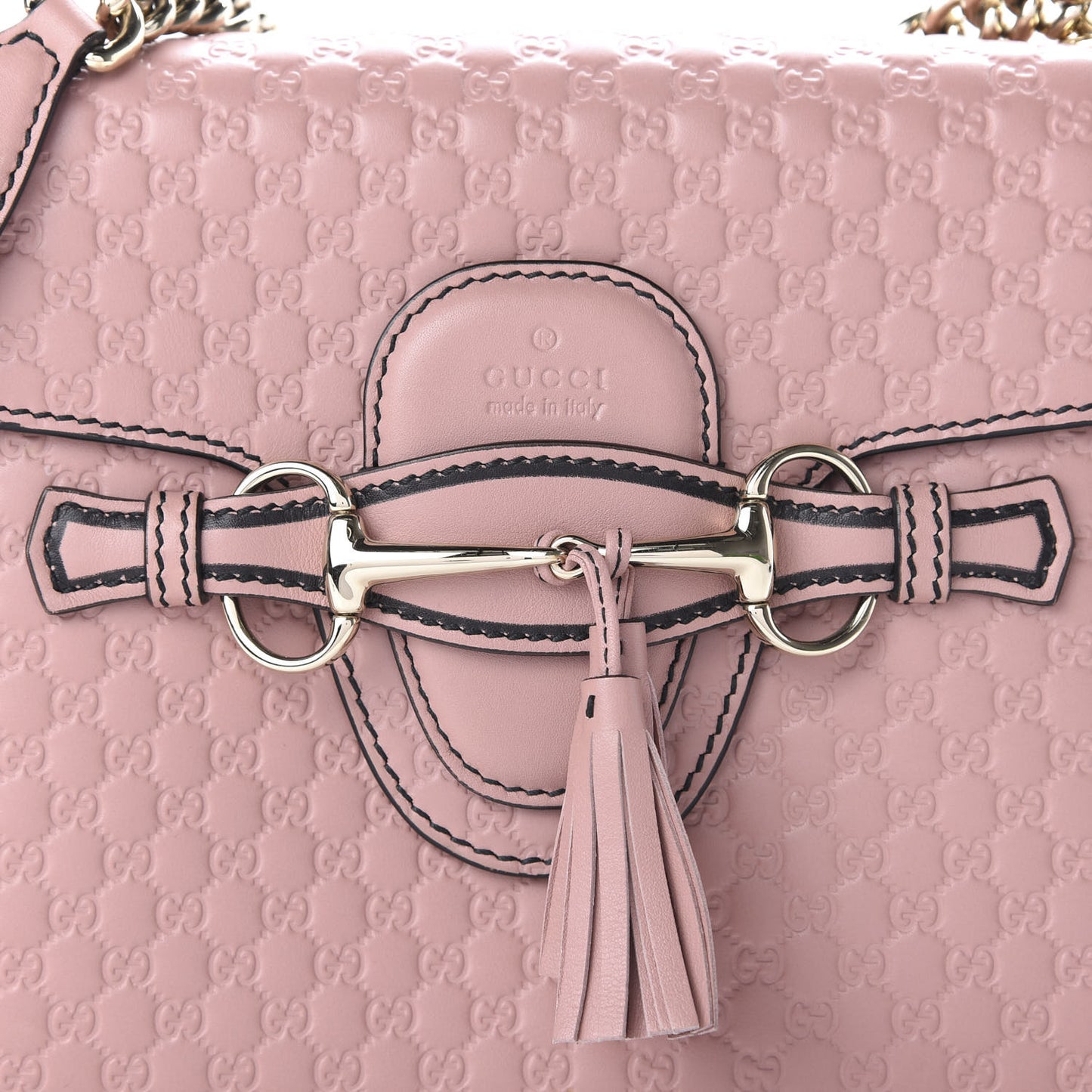 Microguccissima Medium Emily Chain Shoulder Bag Soft Pink