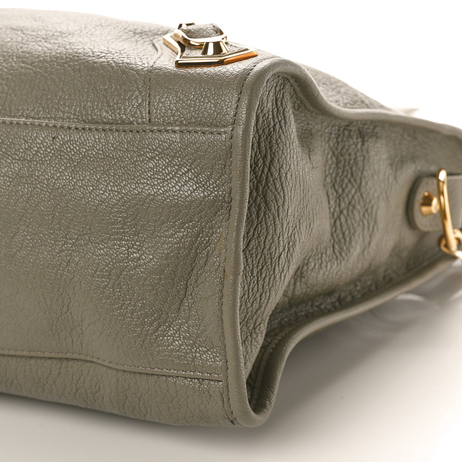 Balenciaga Chevre Gold Metallic Edge Hardware City Gris Taupe 11 of 12