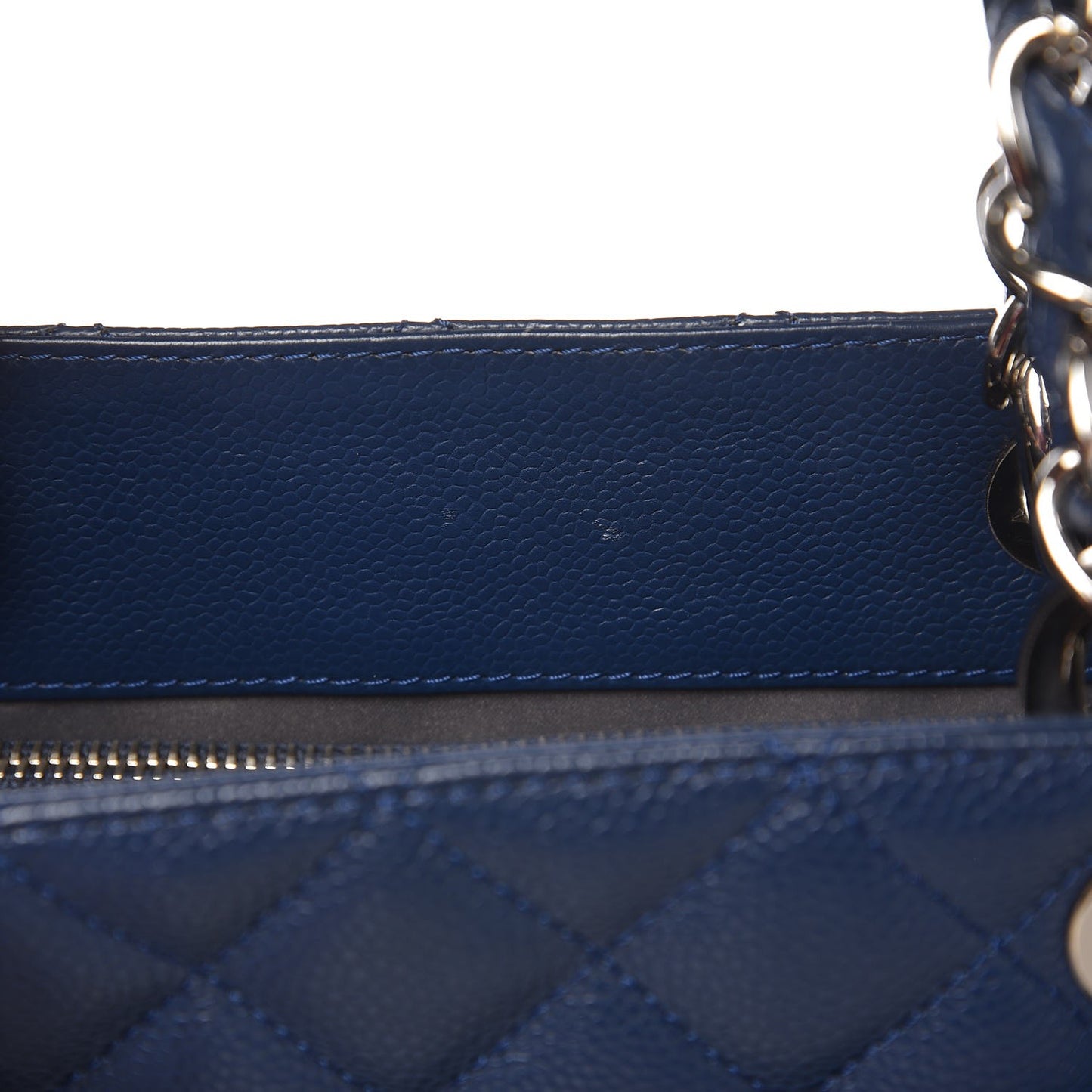 Caviar Quilted Grand Shopping Tote GST Dark Blue
