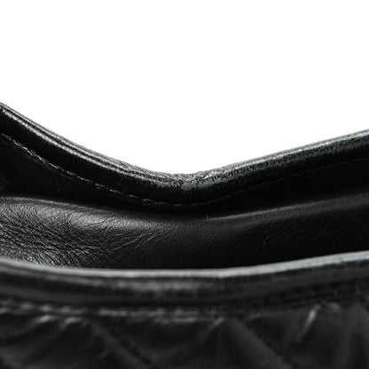 Chanel Aged Calfskin Chevron Quilted Large Gabrielle Hobo Black 10 of 18