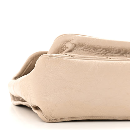 Saint Laurent Crinkled Calfskin Matelasse Monogram Medium Niki Chain Satchel Gold Sand 8 of 9