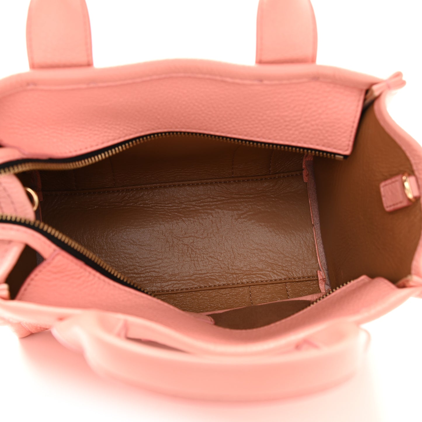 Grained Calfskin Small The Tote Bag Southern Peach
