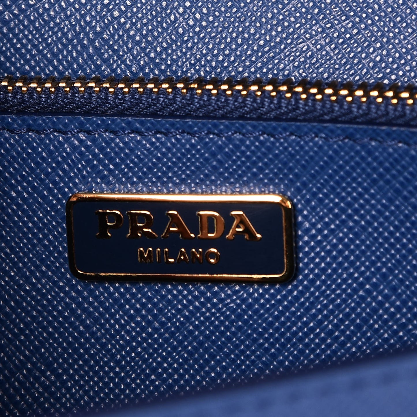 Saffiano Metal Flap Wallet Azzurro
