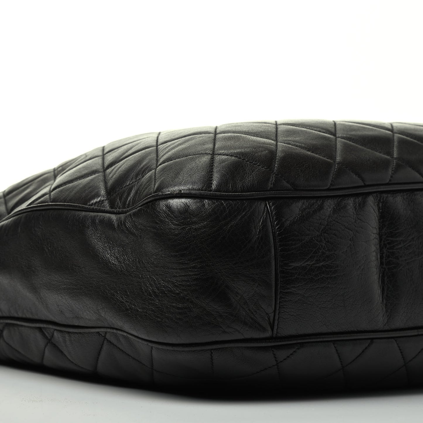 Lambskin Quilted CC Shoulder Bag Black