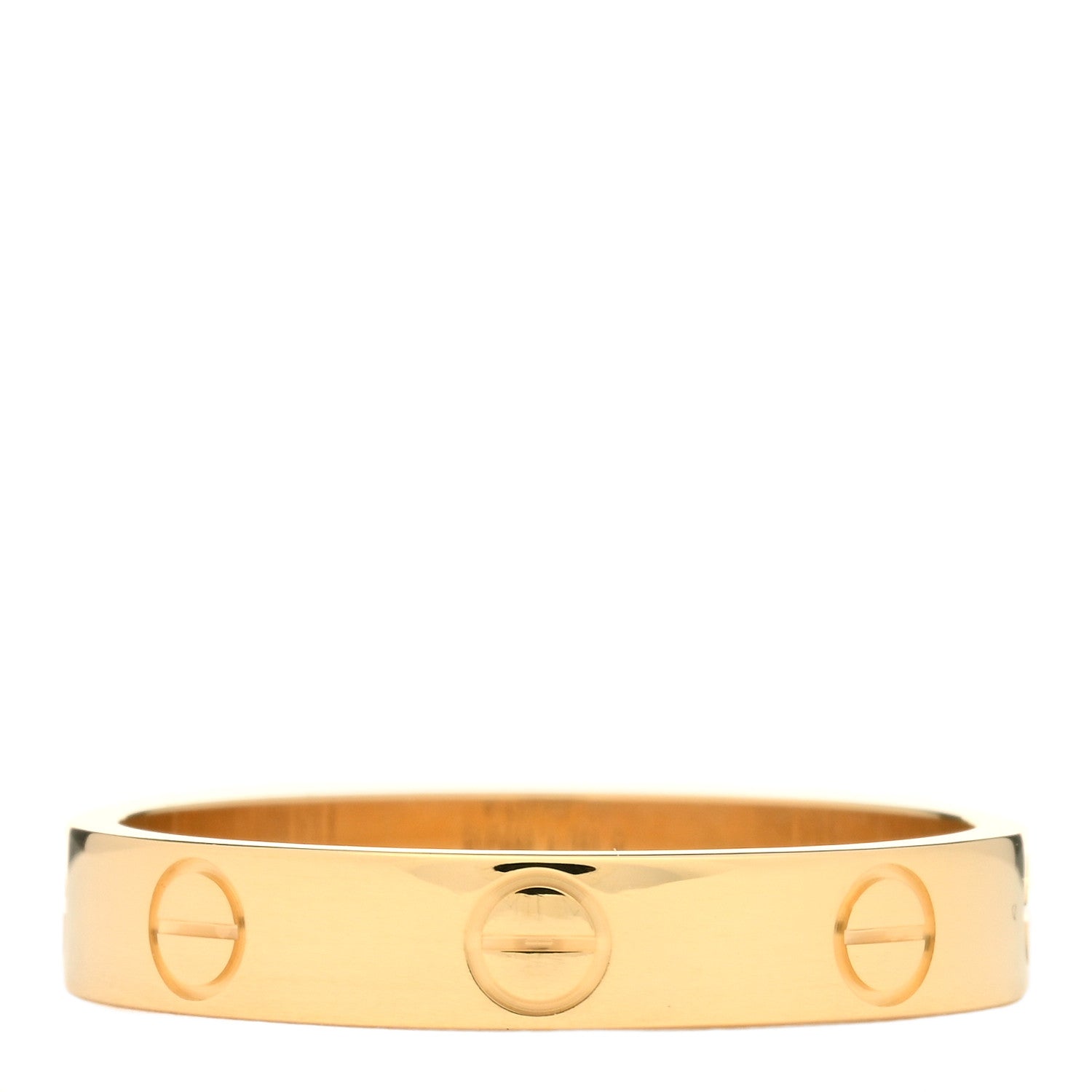 Cartier 18K Yellow Gold 3.5mm LOVE Wedding Band Ring 55 7.25 3 of 4