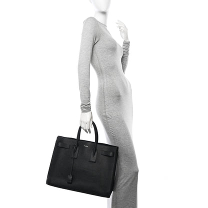 Saint Laurent Calfskin Large Sac de Jour Carryall Black 2 of 13