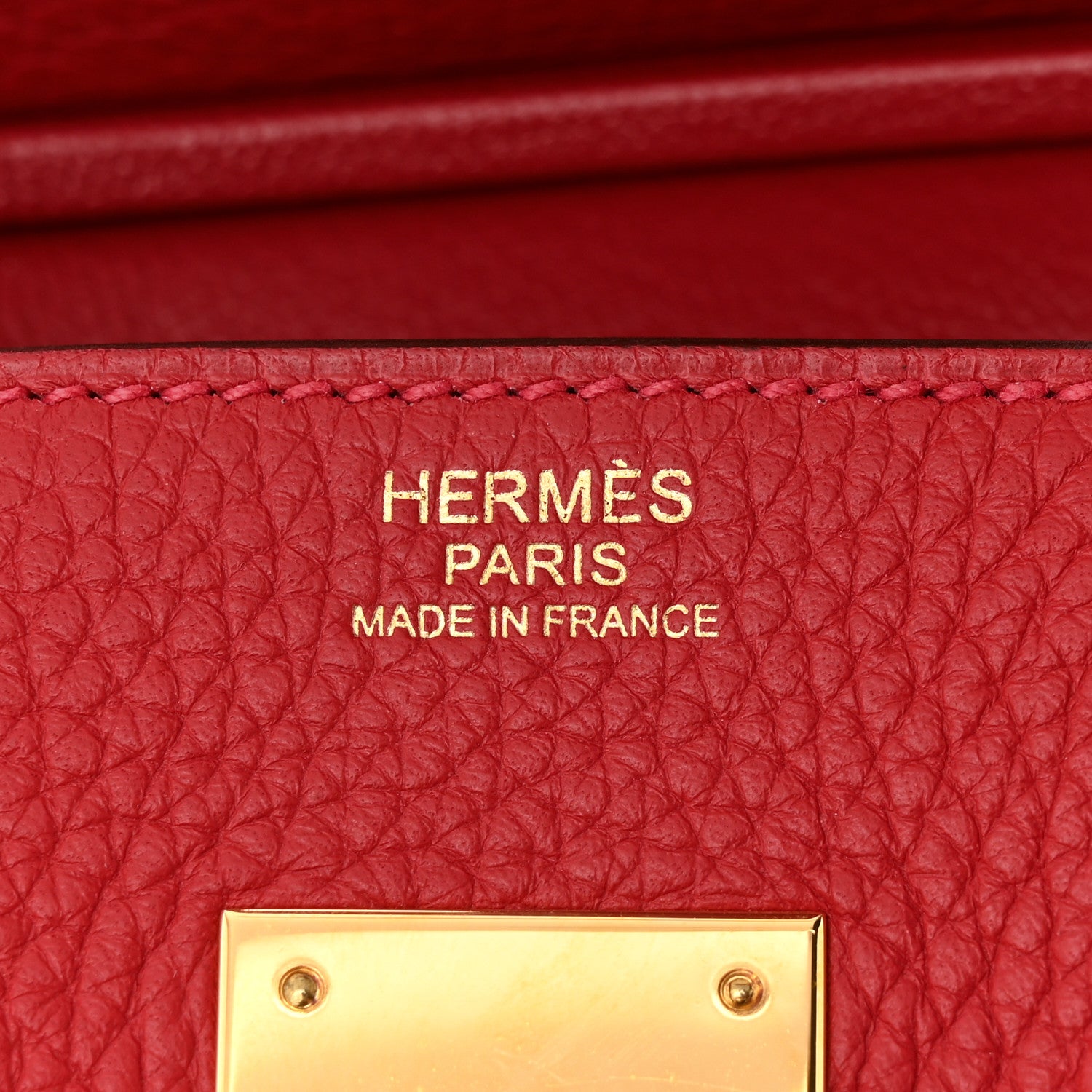 Hermes Taurillon Clemence Birkin 30 Rouge Casaque 6 of 12