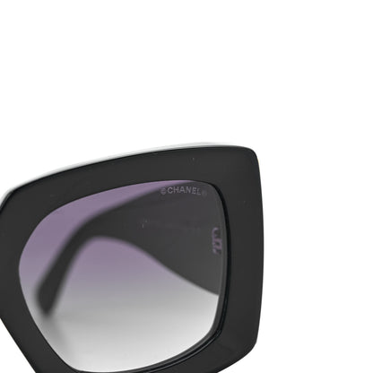 Chanel Acetate Rectangle Sunglasses 5435 Black 5 of 8