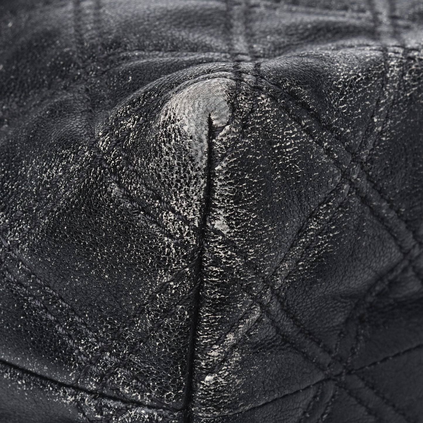 Lambskin Quilted Large Baroque Single Flap Bag Black
