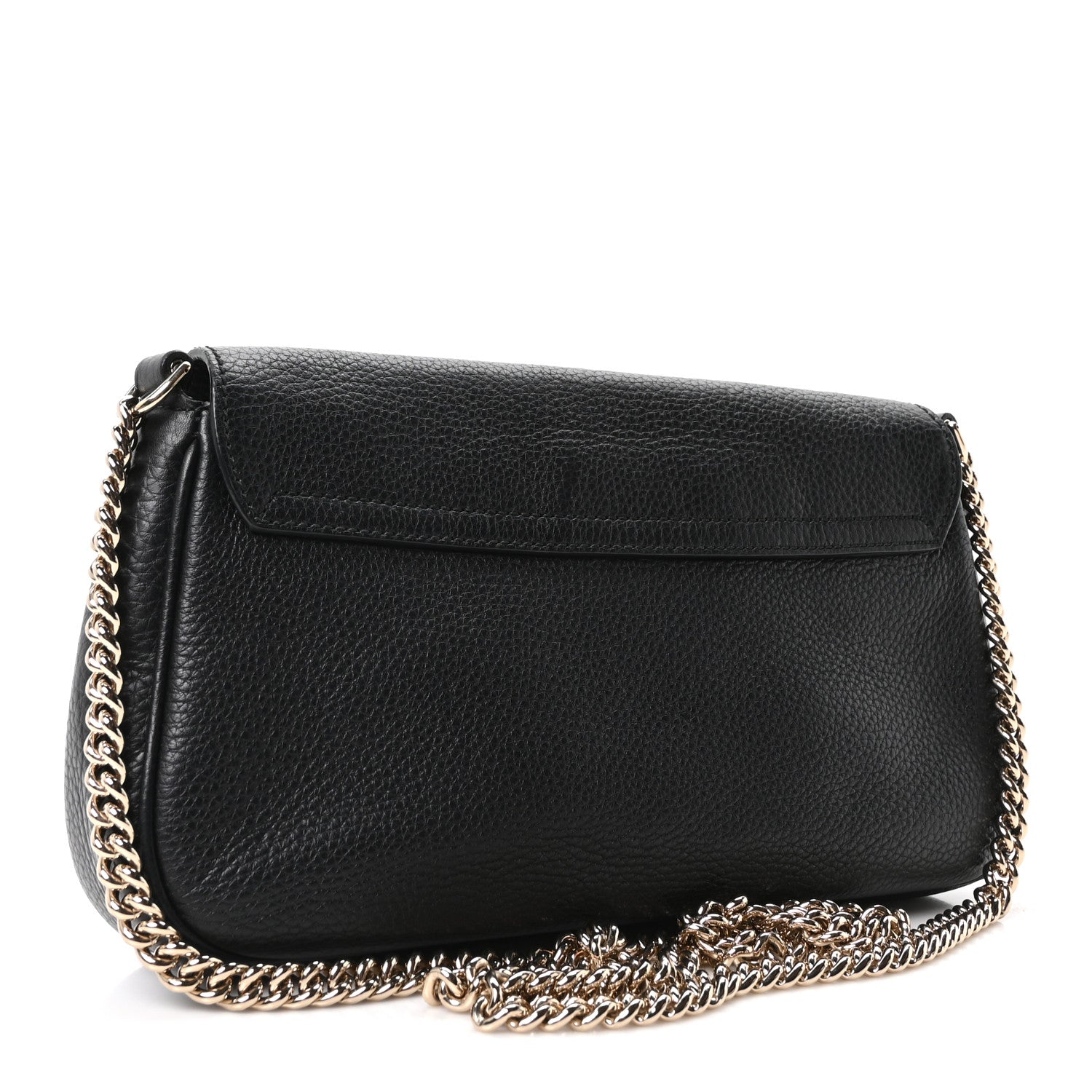 Gucci Pebbled Calfskin Medium Soho Flap Crossbody Black 3 of 10
