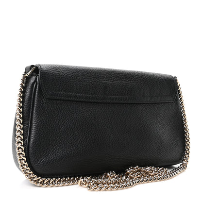 Gucci Pebbled Calfskin Medium Soho Flap Crossbody Black 3 of 10