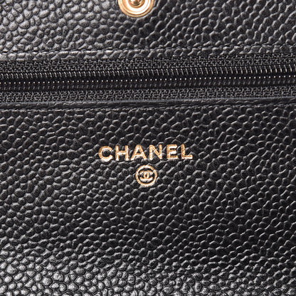 Chanel Caviar Quilted Wallet On Chain WOC Black 7 of 12