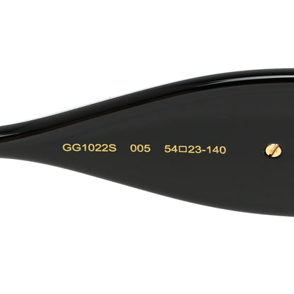 Gucci Acetate Rectangular Frame Chain Sunglasses GG1022S Black 6 of 8
