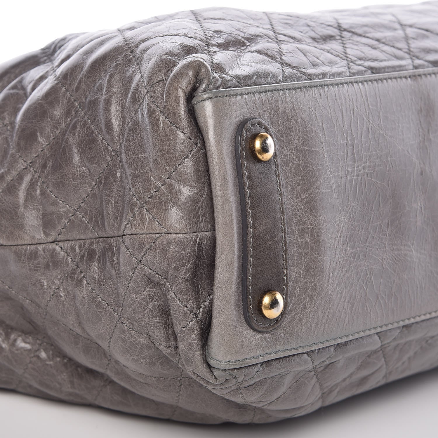 Chanel Glazed Calfskin Stingray Large Bindi CC Tote Grey 9 of 13