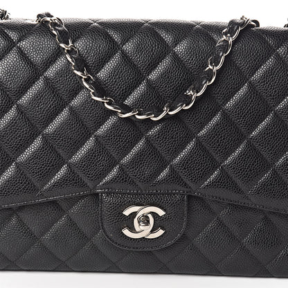 Chanel Caviar Quilted Jumbo Single Flap Black 8 of 10